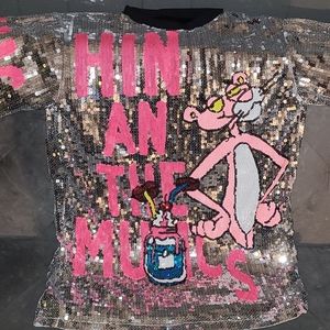 SEQUINS PINK PANTHER TOP💖🎉